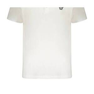 NEW VERSACE men's embroidered cotton polo shirt in white
